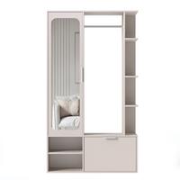 GARDEROBE mit Spiegel ELIOR - Beige, Holz (100/189.4/33cm) - Idohome