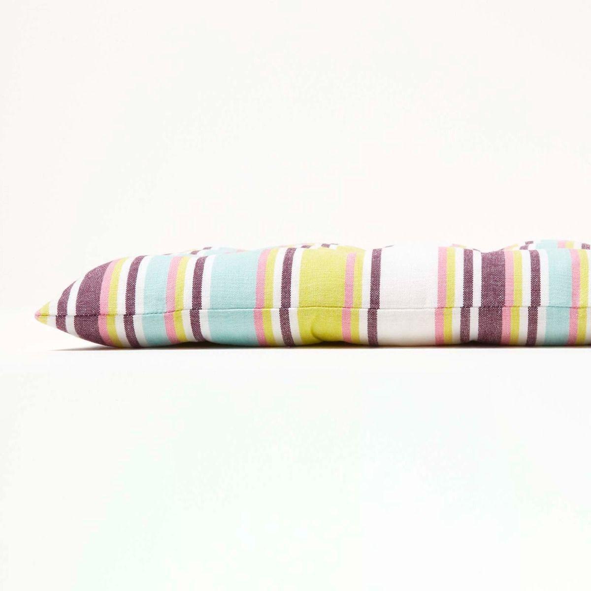 BANKAUFLAGE Osaka, 3-Sitzer bunt gestreift - Grün, Textil (143/48/5cm) - Homescapes