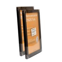 RAHMEN Set mit 2 aus MDF und Acrylglas Schutz und Aussteller für Fotografien, Bilder, Poster, Gemälde, Dekoration für Haus Farbe Schwarz A4 - Schwarz, Holz (21/3cm) - Nacnic