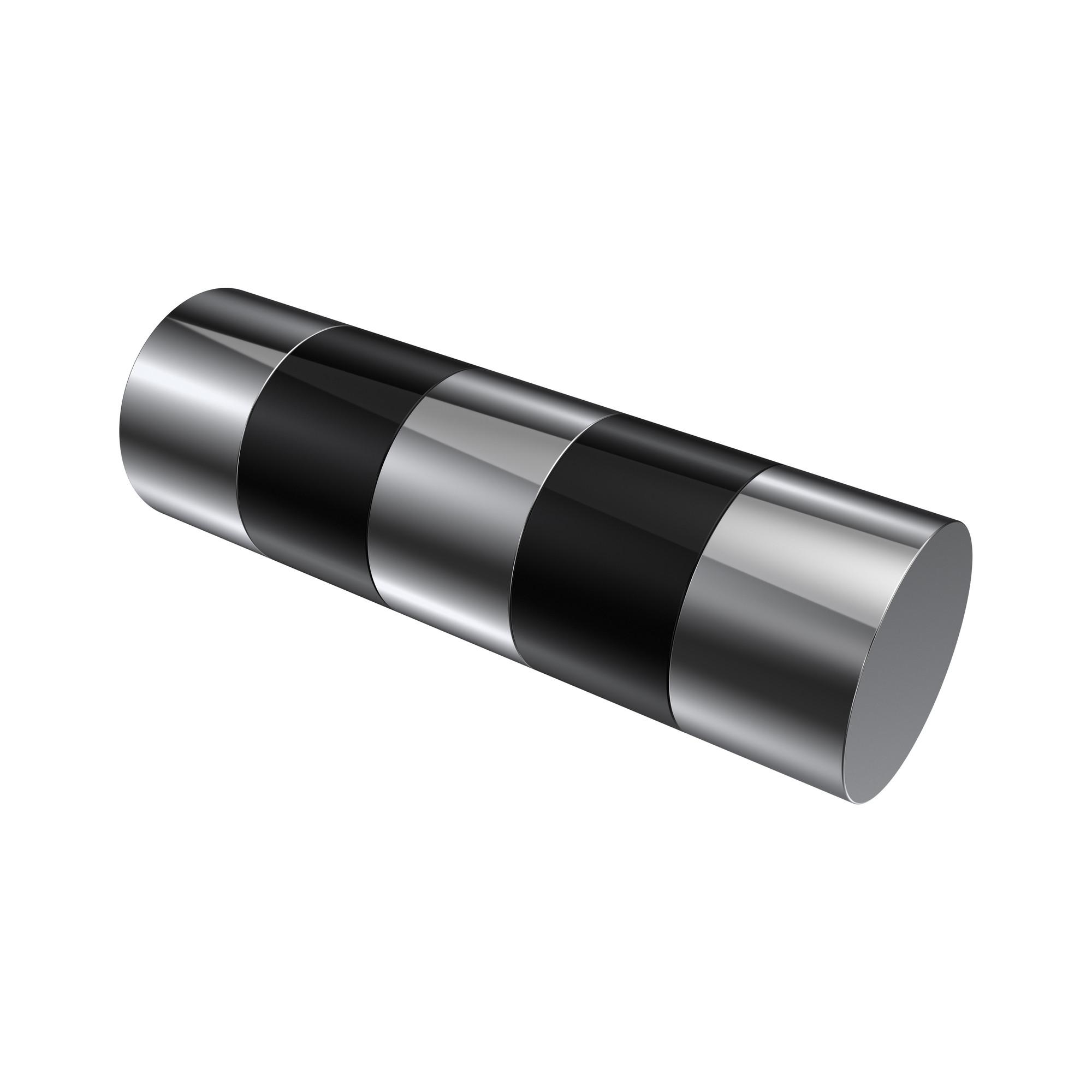 ENDSTÜCKE FÜR GARDINENSTANGEN 20 mm Ø, Mavell Chrom/Schwarz, Packung 2 Stück - Chromfarben/Schwarz, Metall (8.2/2.6/2.6cm) - INTERDECO