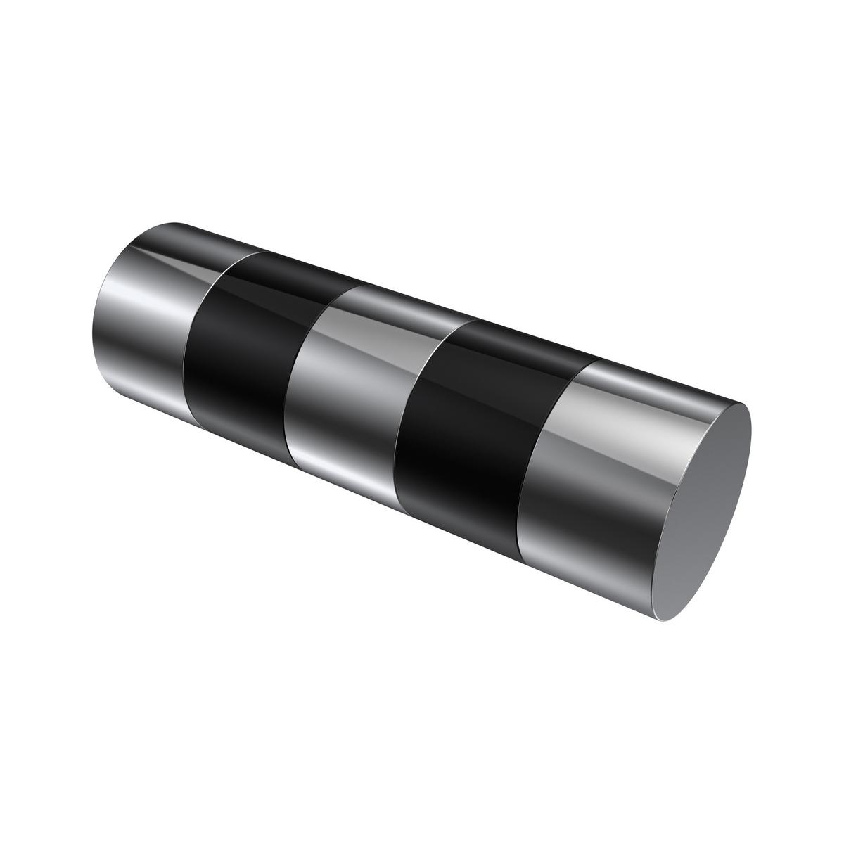 GARDINENSTANGE INNENLAUF Sonius Mavell 120 cm, 1-läufig, 20 mm Ø Chrom - Chromfarben/Schwarz, Metall (120cm) - INTERDECO