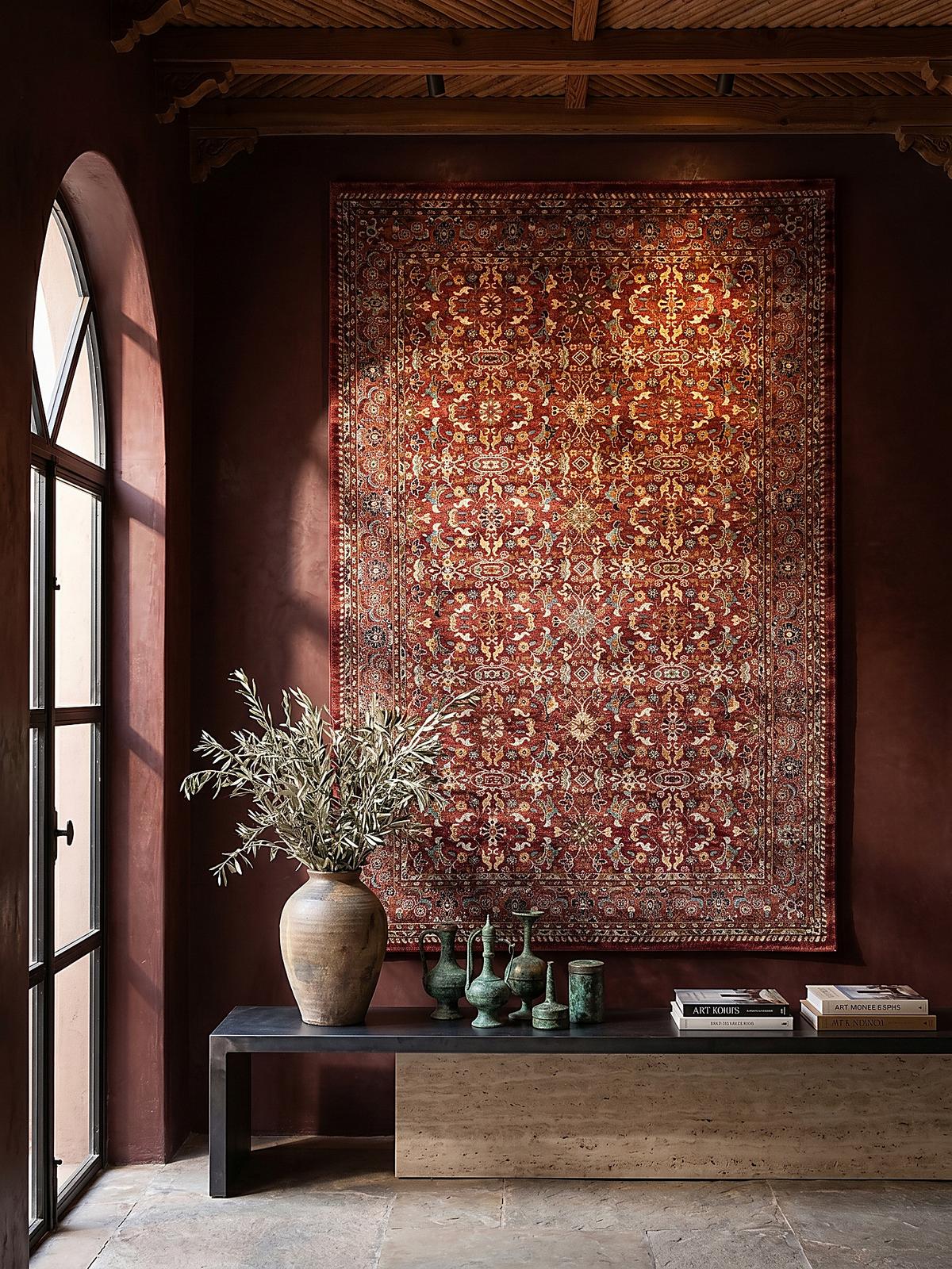 KURZFLORTEPPICH GLAZERT, orientalisch, Rot, 120 x 170 cm - Rot, Textil (170/120cm) - KADIMA DESIGN