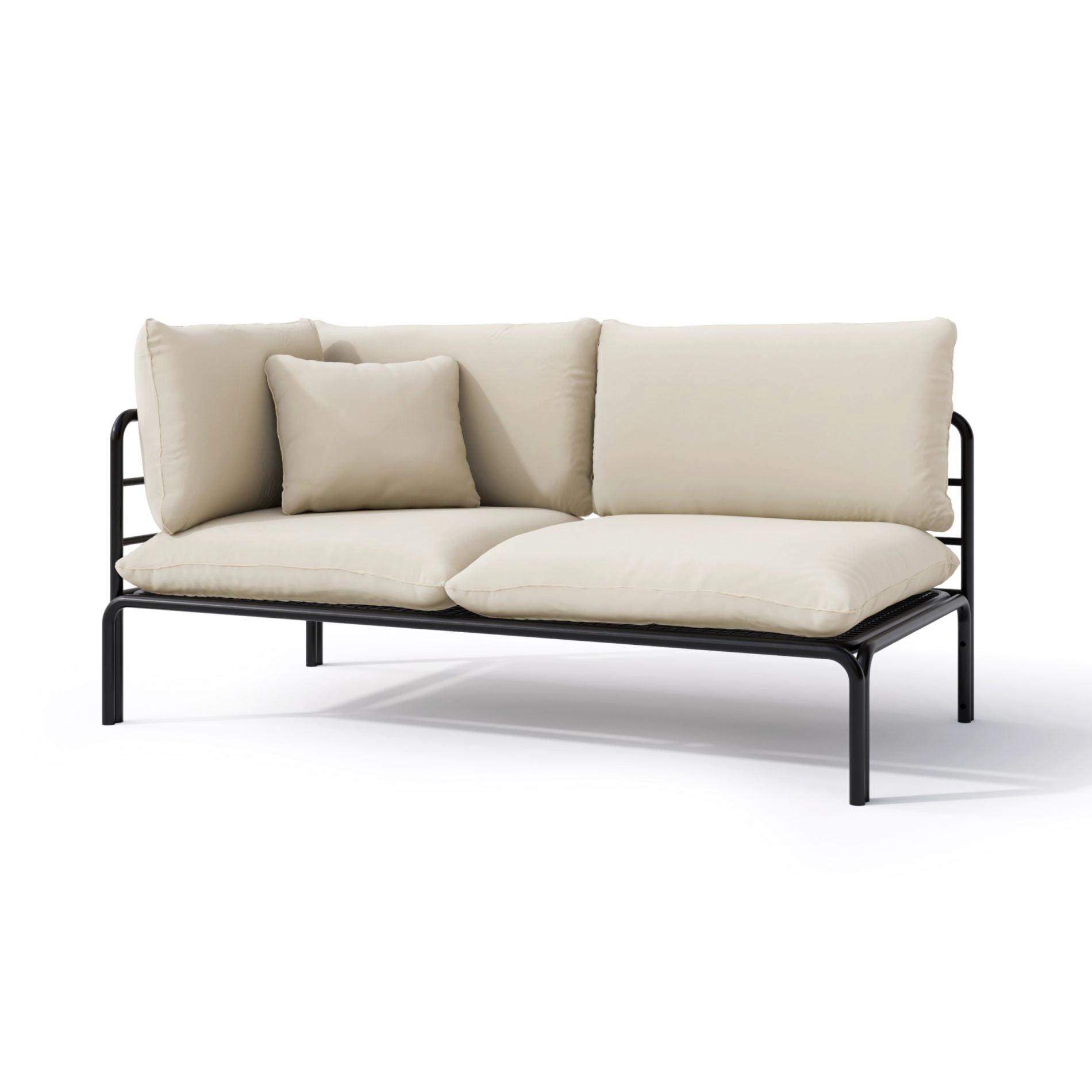 GARTEN-CHAISELONGUE Worcully Beige/Schwarz - Beige, Textil (147/80/80cm) - Selsey