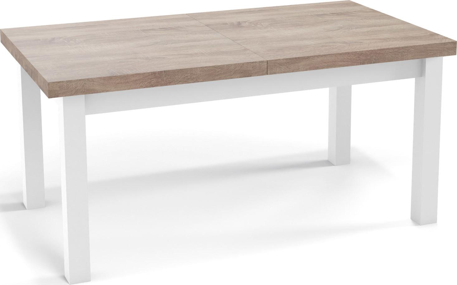ESSTISCH Avena rechteckig ausziehbar, Sonoma Eiche 200/100/78 - Weiß/Sonoma Eiche, Holz/Holzwerkstoff (100/300/78cm) - WFL GROUP