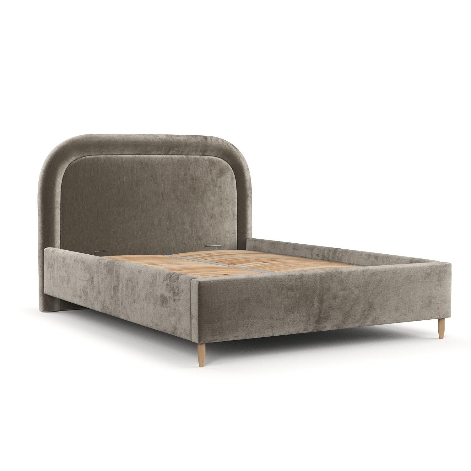 POLSTERBETT Zoya 180/200 cm Beige im Lotta Stoff - Beige/Naturfarben, Holz/Holzwerkstoff (180/200cm) - AltaBeds