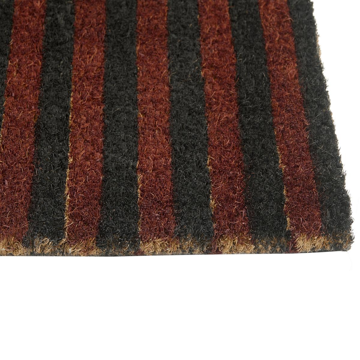 FUSSMATTE Braun/Beige 40/60 cm Kokosfasern Tuksuk - Braun, Textil (40/60cm) - Beliani