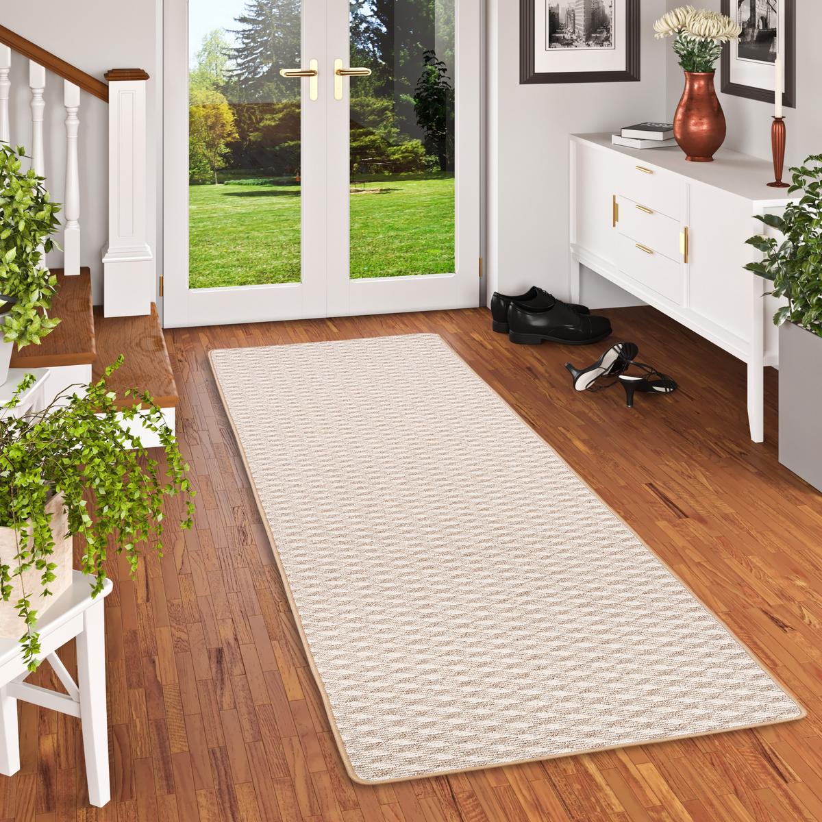 SCHLINGEN LÄUFER MODERN DIAMOND - Sandfarben, Textil (100/100cm) - Snapstyle