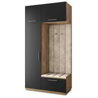 GARDEROBENSCHRANK REMA 120/240/60 cm Modern Eiche Wotan - Beige/Eiche Wotan, Holzwerkstoff (120/240/60cm) - MASSENO