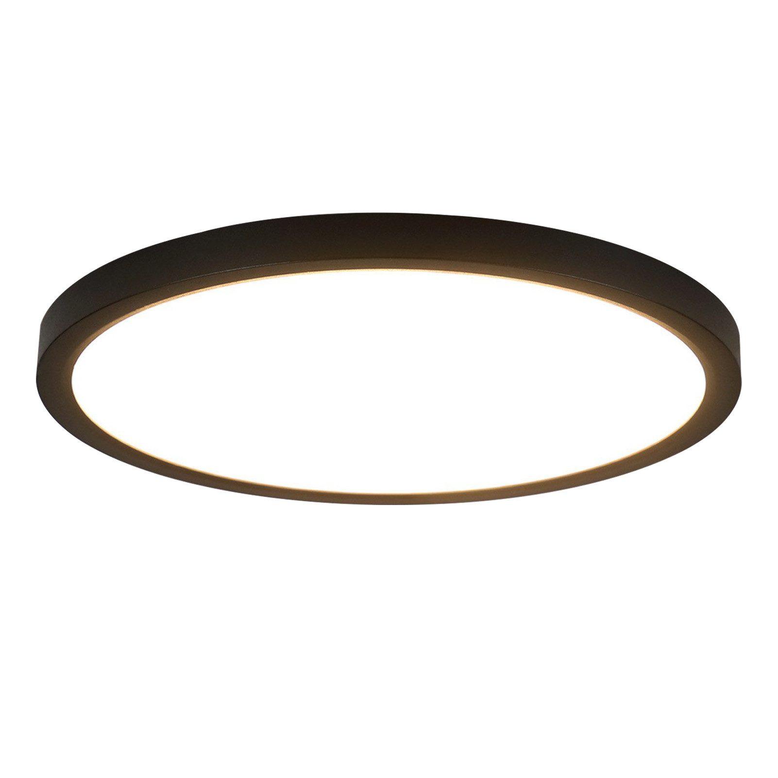 LED DECKENLEUCHTE Daphneira 30/30/2.4 cm - Schwarz, Kunststoff (30/30/2.4cm) - ZMH