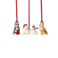ORNAMENTE-SET Nostalgic Ornaments bunt 3-tlg. - Multicolor, Keramik (4.5/7.5/4cm) - Villeroy & Boch