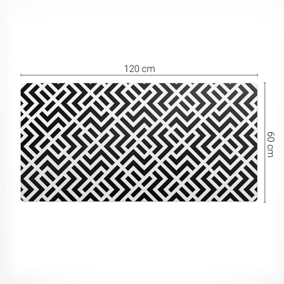 SCHREIBTISCHUNTERLAGE 120x60 cm Schwarz-Weiß - Schwarz, Kunststoff (120/60/1.6cm) - Wallfluent
