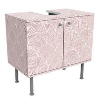 WASCHBECKENUNTERSCHRANK Boho Bogen Muster Rosa 60/55/35 cm - Rosa, Holzwerkstoff (60/55/35cm) - Bilderwelten