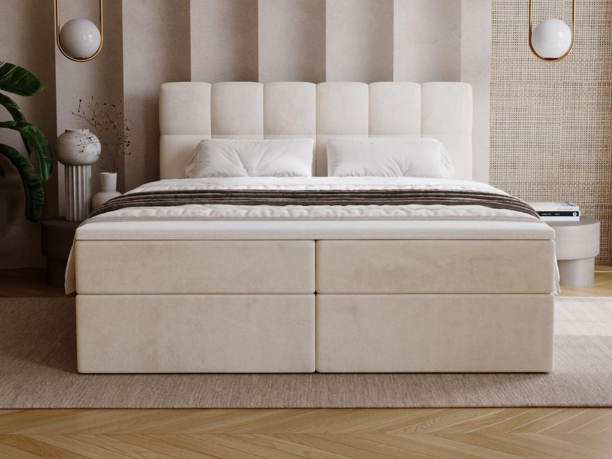 BOXBETT Maison 140x200 Beige - Beige, Holz/Textil (140/200cm) - Graingold