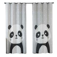 VORHANG 2ER SET SEOUL HxB 245x140 cm Panda - Weiß, Textil (140/245cm) - Gardinenbox