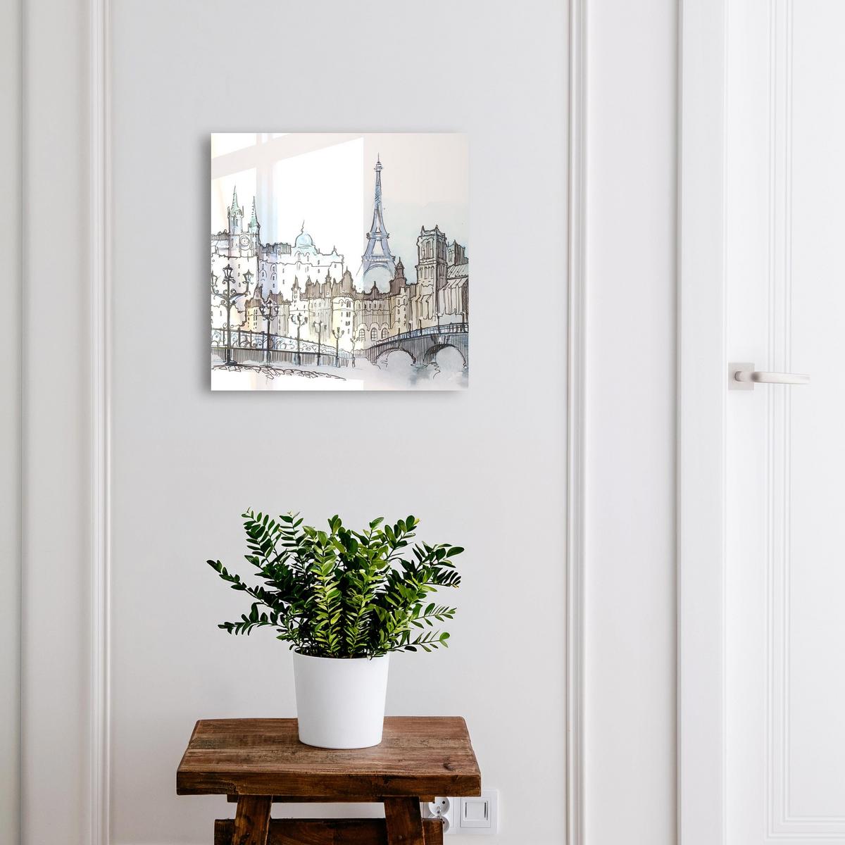 SCHLÜSSELBOX Schwarz 30x30 cm- Türöffnung nach rechts - Starker Turm - Blau, Metall (30/30/5cm) - TULUP