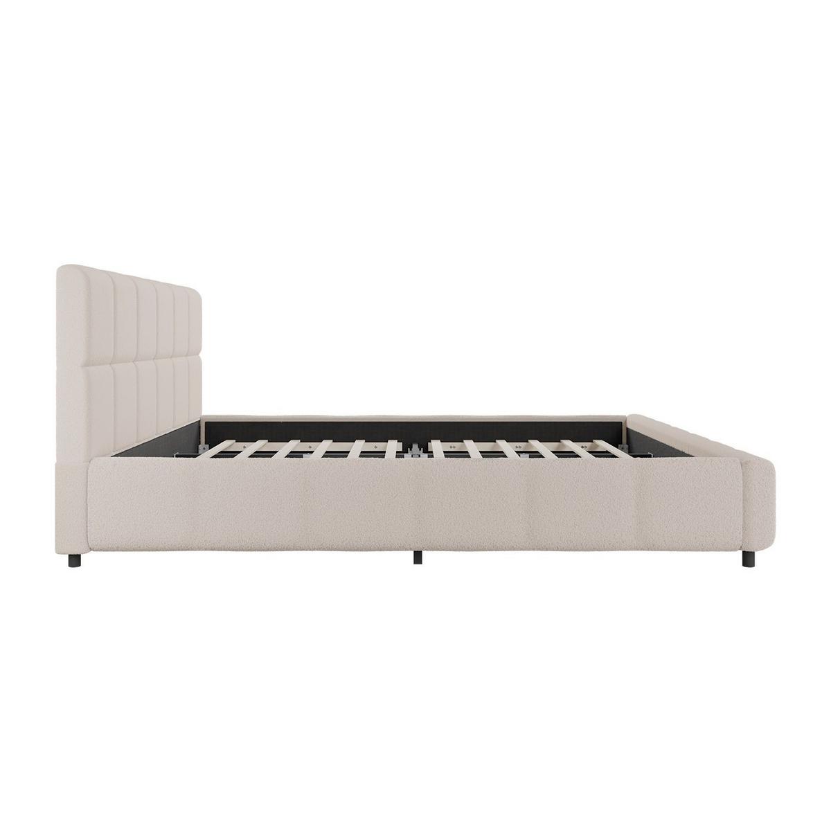 POLSTERBETT Florenz beige 180x200 cm - Beige, Holz (180/200cm) - Juskys