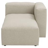 LONGCHAIR Armlehne rechts Kattrina Flachgewebe creme - Creme, Kunststoff (160/73/100cm) - 58aufmkessel