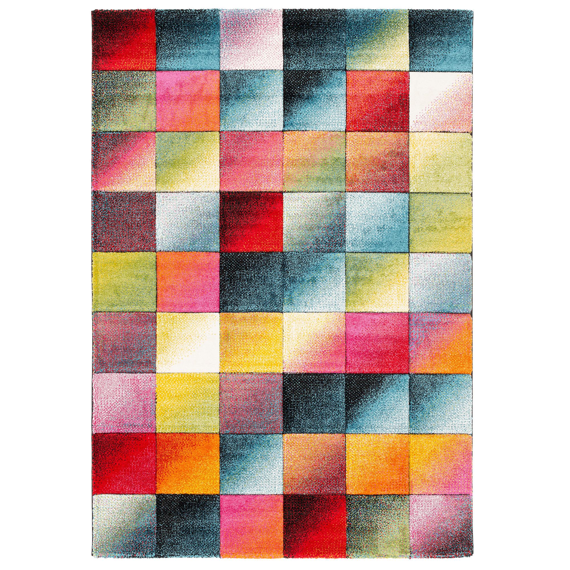 DESIGNER TEPPICH MAUI MODERN KARO - Multicolor, Textil (80/150cm) - Pergamon