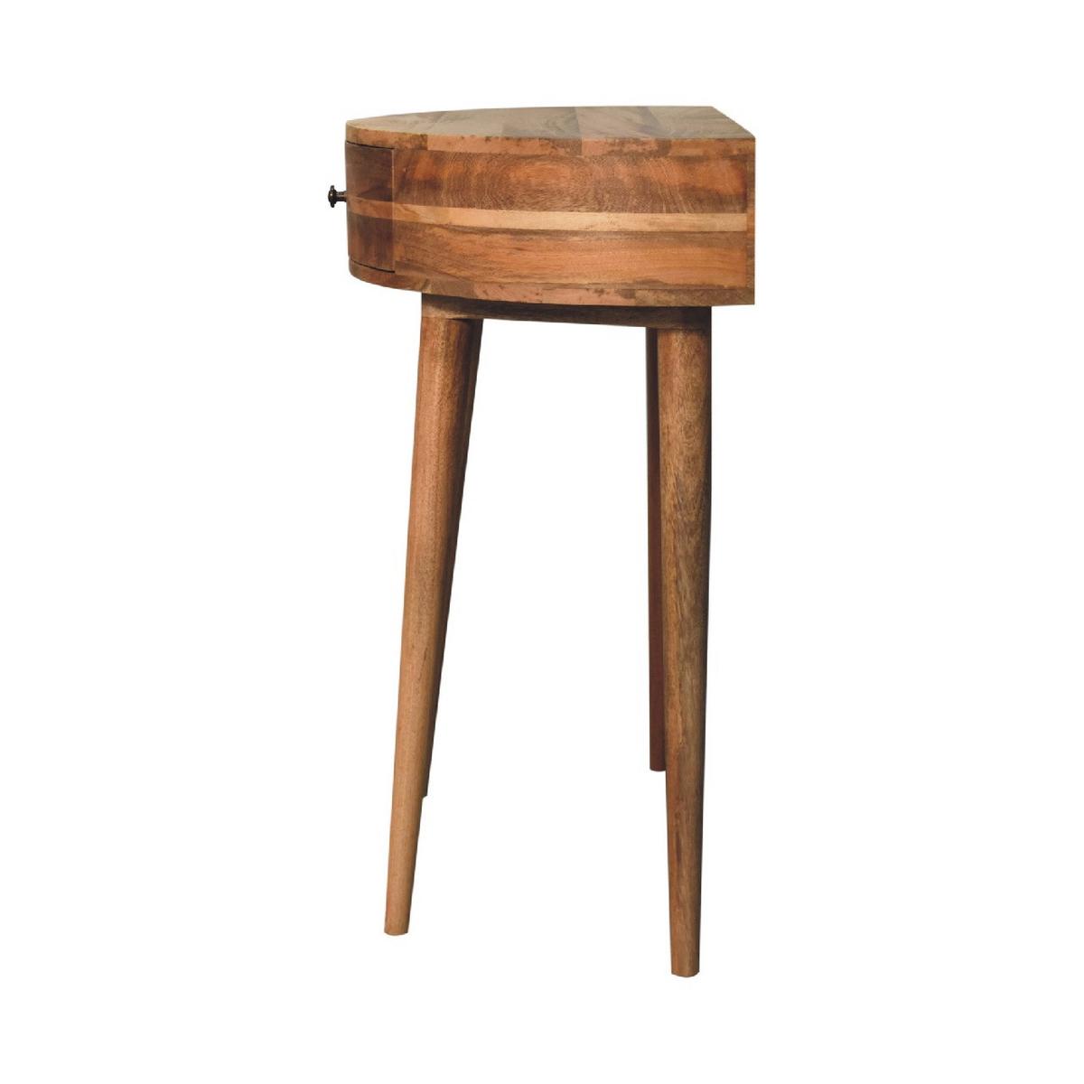 KONSOLE Odyssey Eichenoptik, 1 Schublade, Beige - Beige/Messingfarben, Holz/Metall (40/70/80cm) - Artisan Furniture