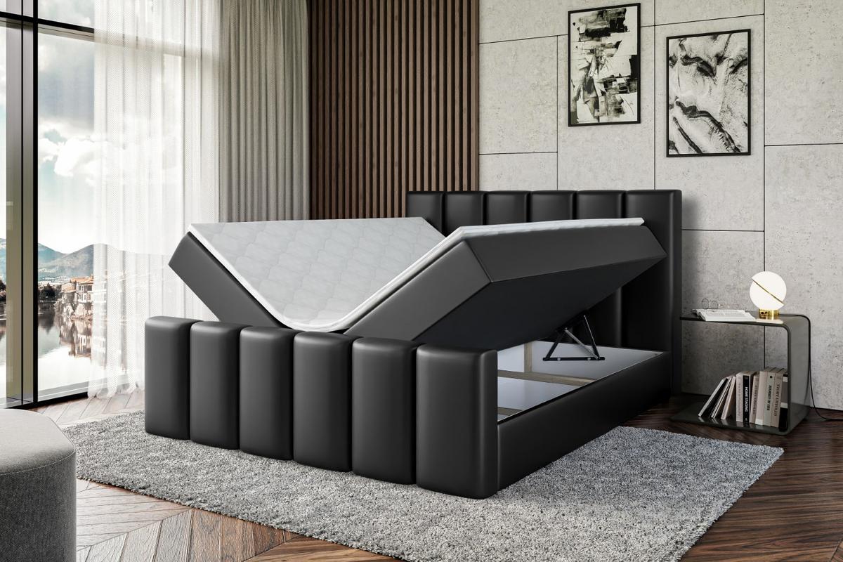 BOXBETT BOXI1-Z - 140x200 cm - H4 - Schwarz Hochglanz - Schwarz Hochglanz, Holzwerkstoff (140/200cm) - ALTDECOR