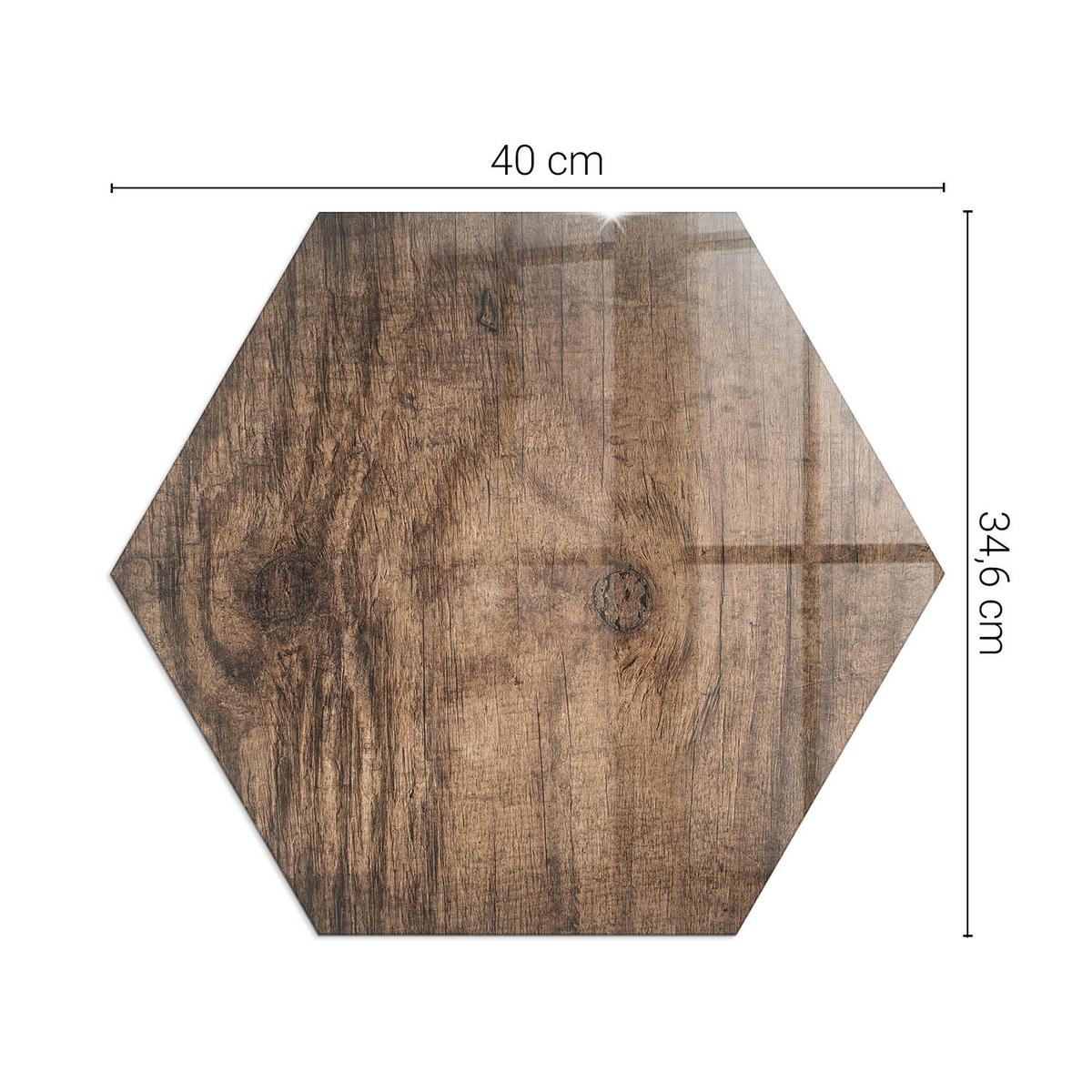 GLASPLATTE für Kamin h40 cm - Braun, Glas (40/40/0.4cm) - TULUP
