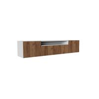 LOWBOARD VAREN 200/41/40 cm, Hängender TV-Schrank Weiß / Eichefarben - Eichefarben/Braun, Holzwerkstoff (200/41/40cm) - MASSENO