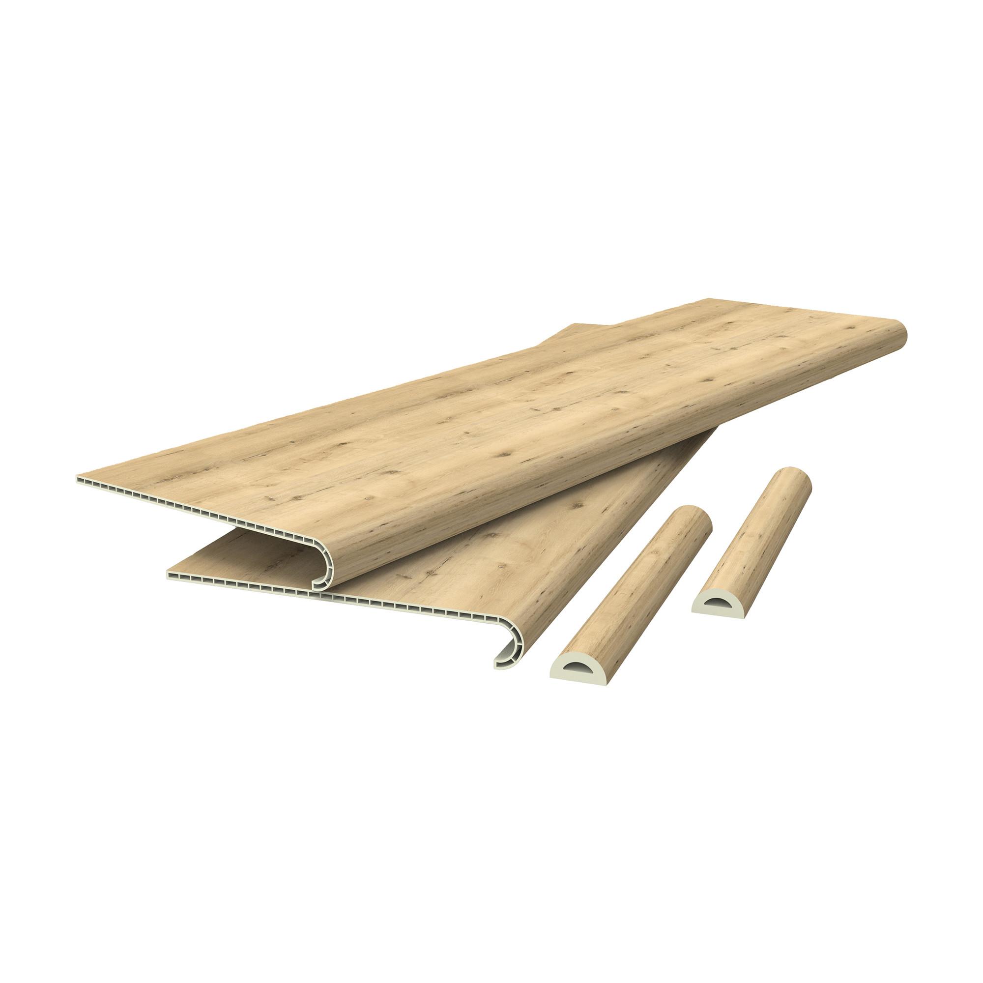TREPPENVERKLEIDUNG-SET 4 TLG. Bunschoten - Naturfarben, Kunststoff (120/32cm) - NEU.HOLZ