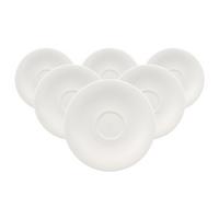 KAFFEEUNTERTASSEN New Cottage Basic weiß ø 16,7 cm 6er Set - Weiß, Keramik (16.7cm) - Villeroy & Boch