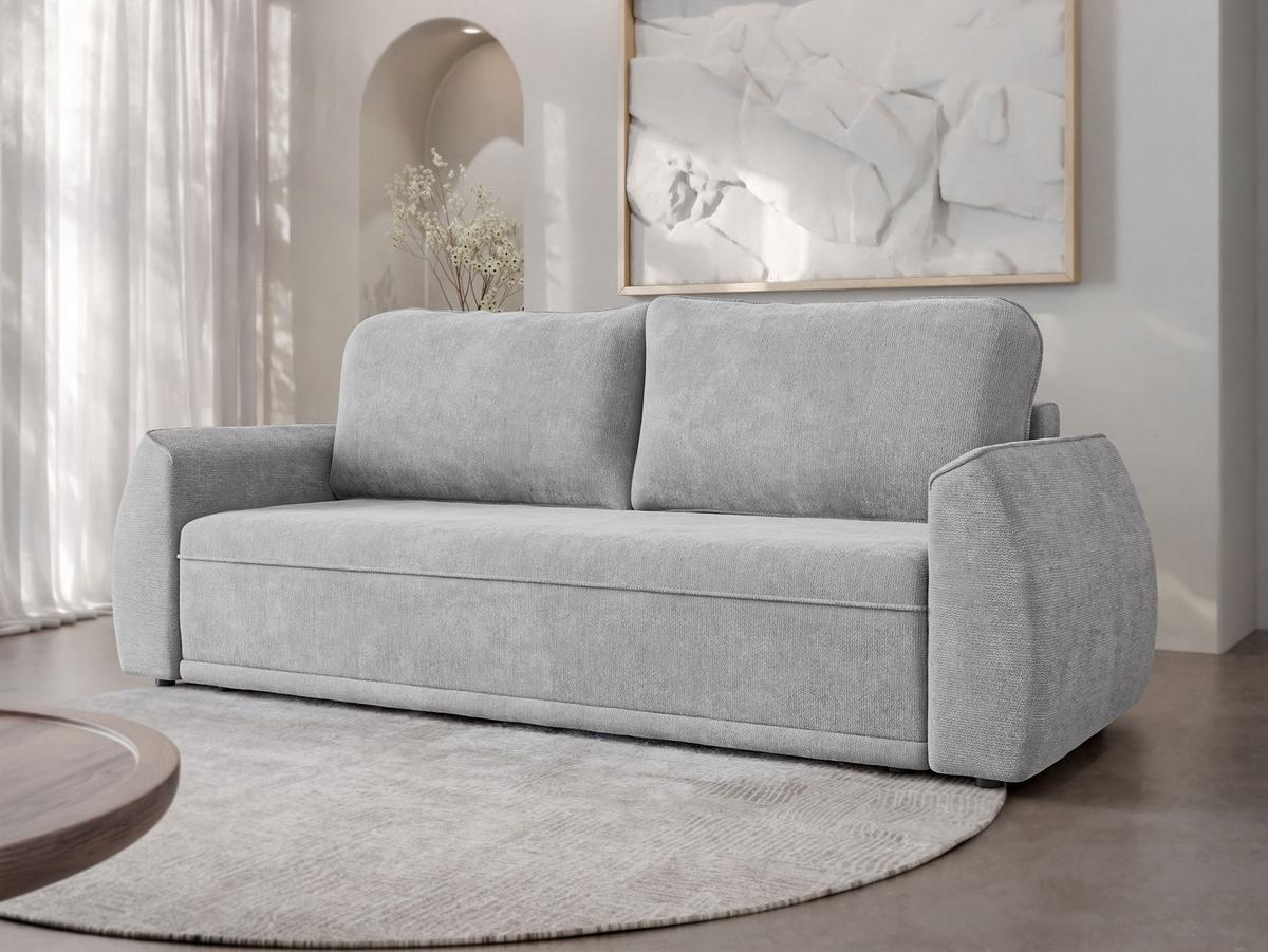 SCHLAFSOFA Floxi - Hellgrau/Schwarz, Holz/Kunststoff (244/96/96cm) - MIRJAN24