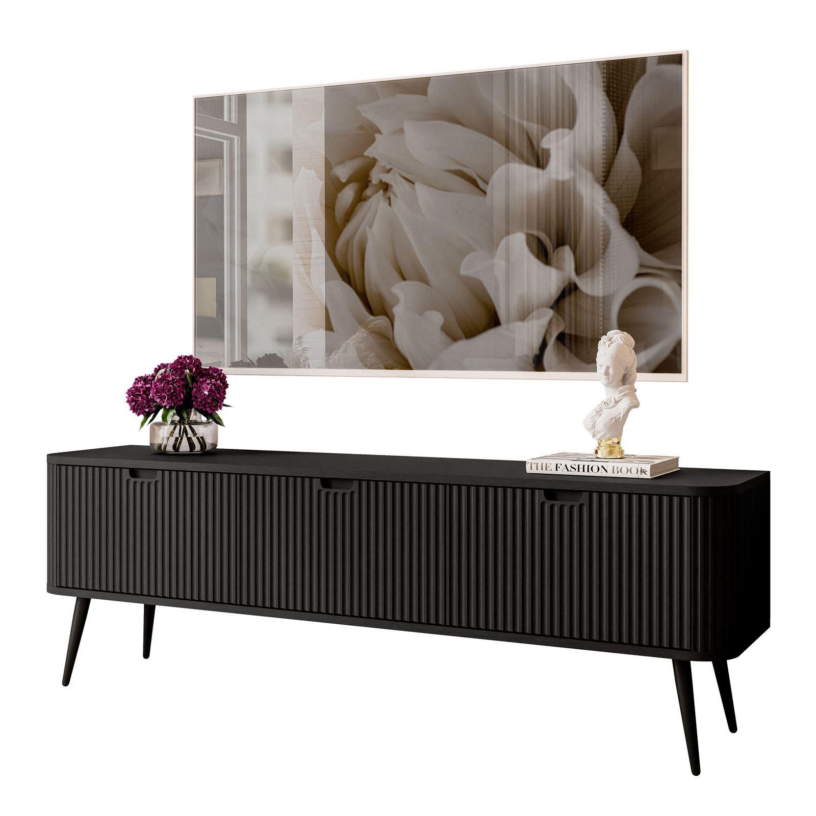 TV Element ZAIRA RTV168 Schwarz - Schwarz, Holzwerkstoff (168/57/39cm) - Lookway