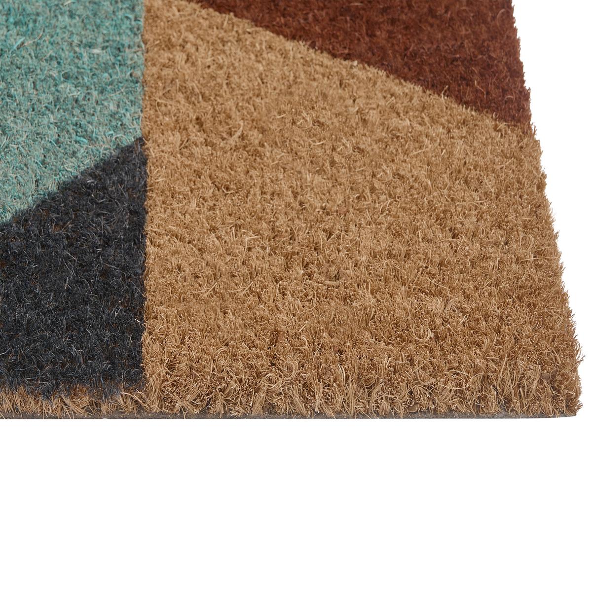 FUSSMATTE Bunt 40/60 cm Kokosfasern Kipmik - Multicolor, Textil (40/60cm) - Beliani