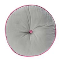 BODENKISSEN rund, grau-rosa, Ø 43/7 cm - Rosa/Grau, Textil (43/43/7cm) - Homescapes