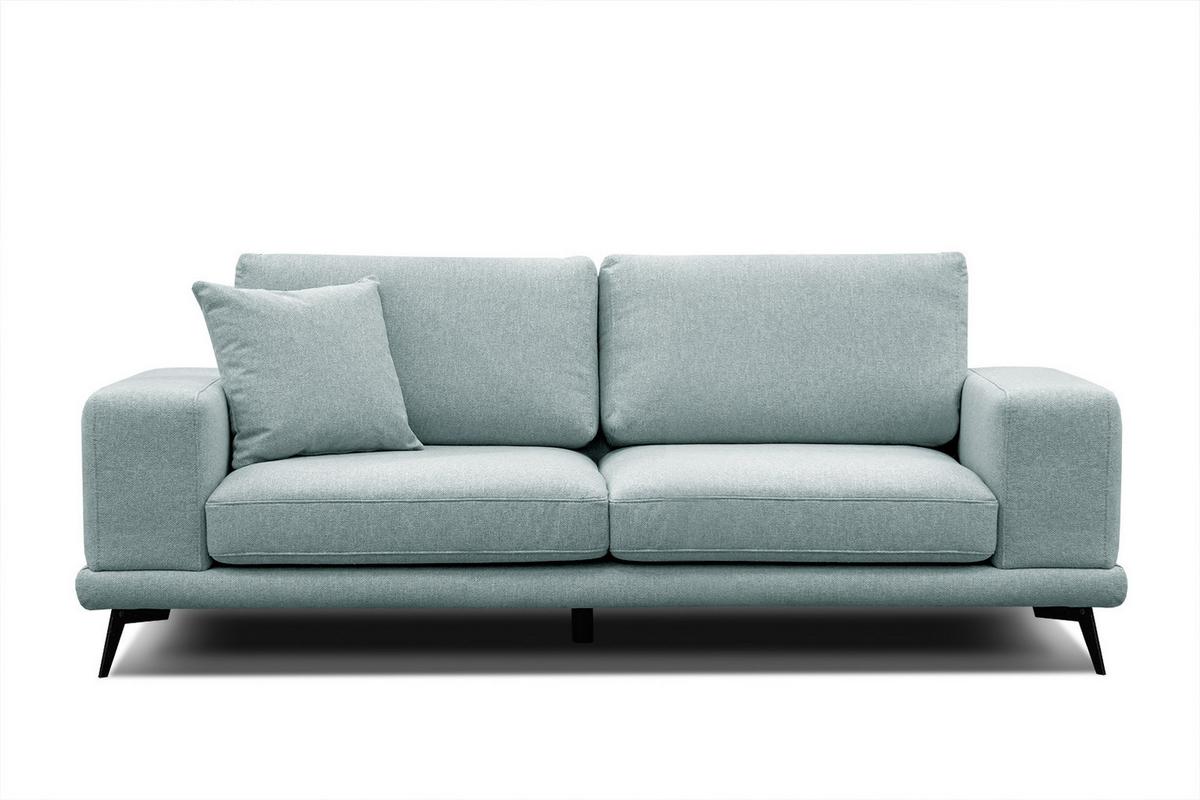 SOFA MEDIOLANE 3-Sitzer, mint - Mintgrün, Holzwerkstoff/Textil (233/87/96cm) - Wozimo