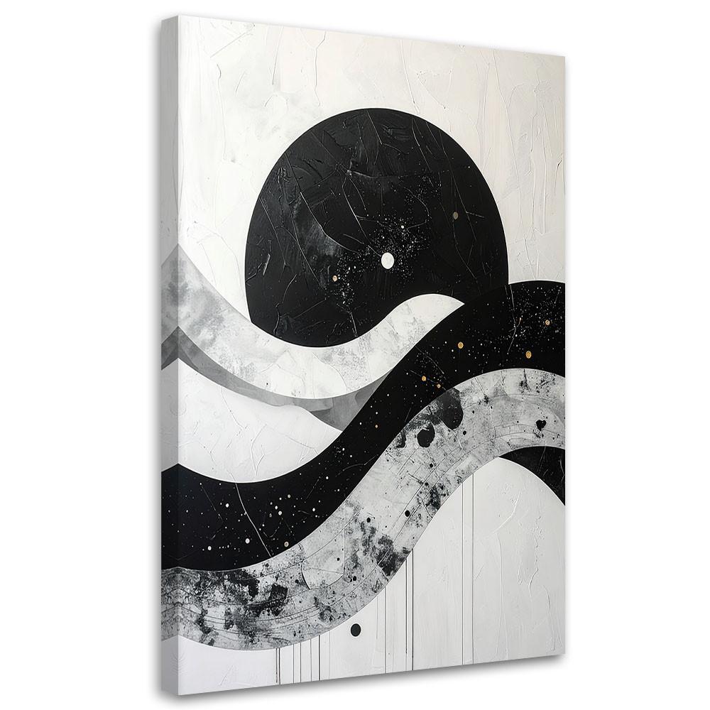 LEINWANDBILD Abstraktion 30x45cm - Schwarz, Textil (30/45cm) - Feeby