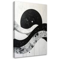 LEINWANDBILD Abstraktion 20x30cm - Schwarz, Textil (20/30cm) - Feeby