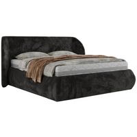 POLSTERBETT CAELA CLASSIC 200/200 - Dunkelgrau Plüsch - Multipocket-Matratze - Dunkelgrau, Textil (200/200cm) - MKS