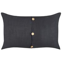 DEKOKISSEN 2er-Set Schwarz 30/50 cm Banori - Schwarz, Textil (50/30cm) - Beliani