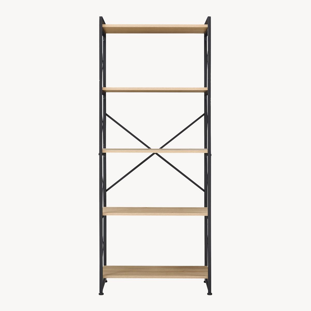 STANDREAGL Skørping - Eichefarben/Schwarz, Holzwerkstoff/Metall (65/160/30cm) - [en.casa]