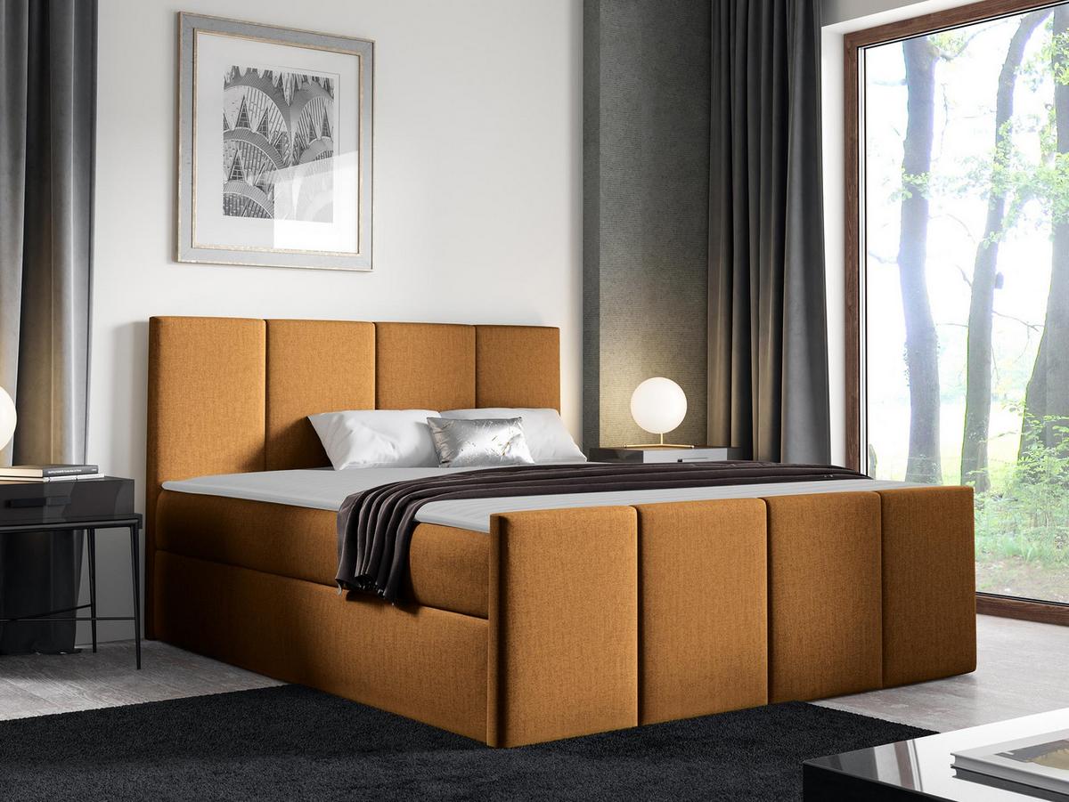 BOXBETT Lars - H3 - Bronzefarben, Holz (160/200cm) - MIRJAN24