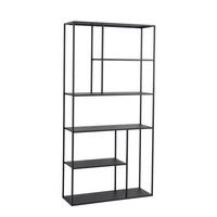 STANDREGAL Vehmaa - Schwarz, Metall (90/188/30cm) - [en.casa]