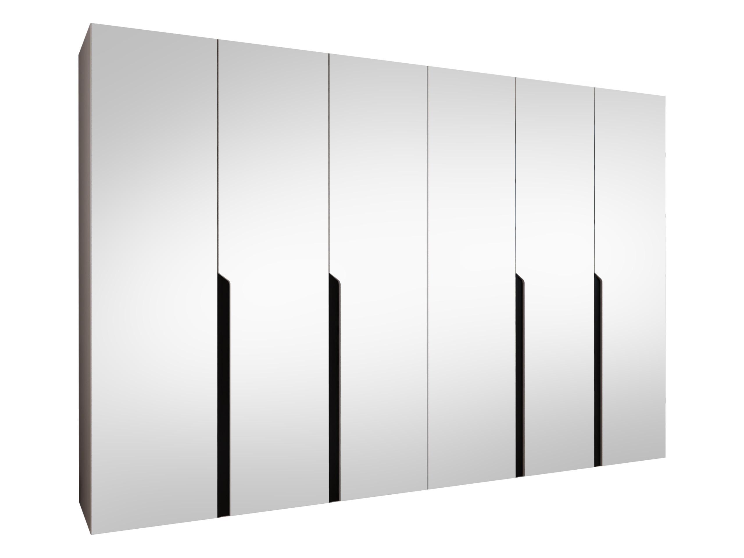 DREHTÜRENSCHRANK Mila III 300 - Kaschmir/Schwarz, Holzwerkstoff/Kunststoff (300/202/52cm) - MIRJAN24