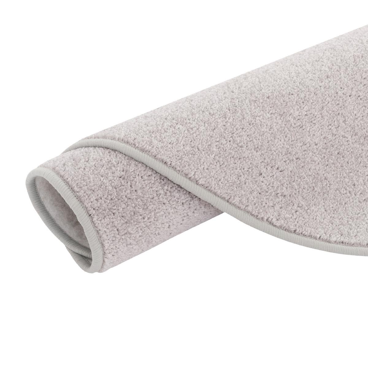 TREND VELOURS TEPPICH JOY RUND - Hellgrau, Textil (100/100cm) - Snapstyle