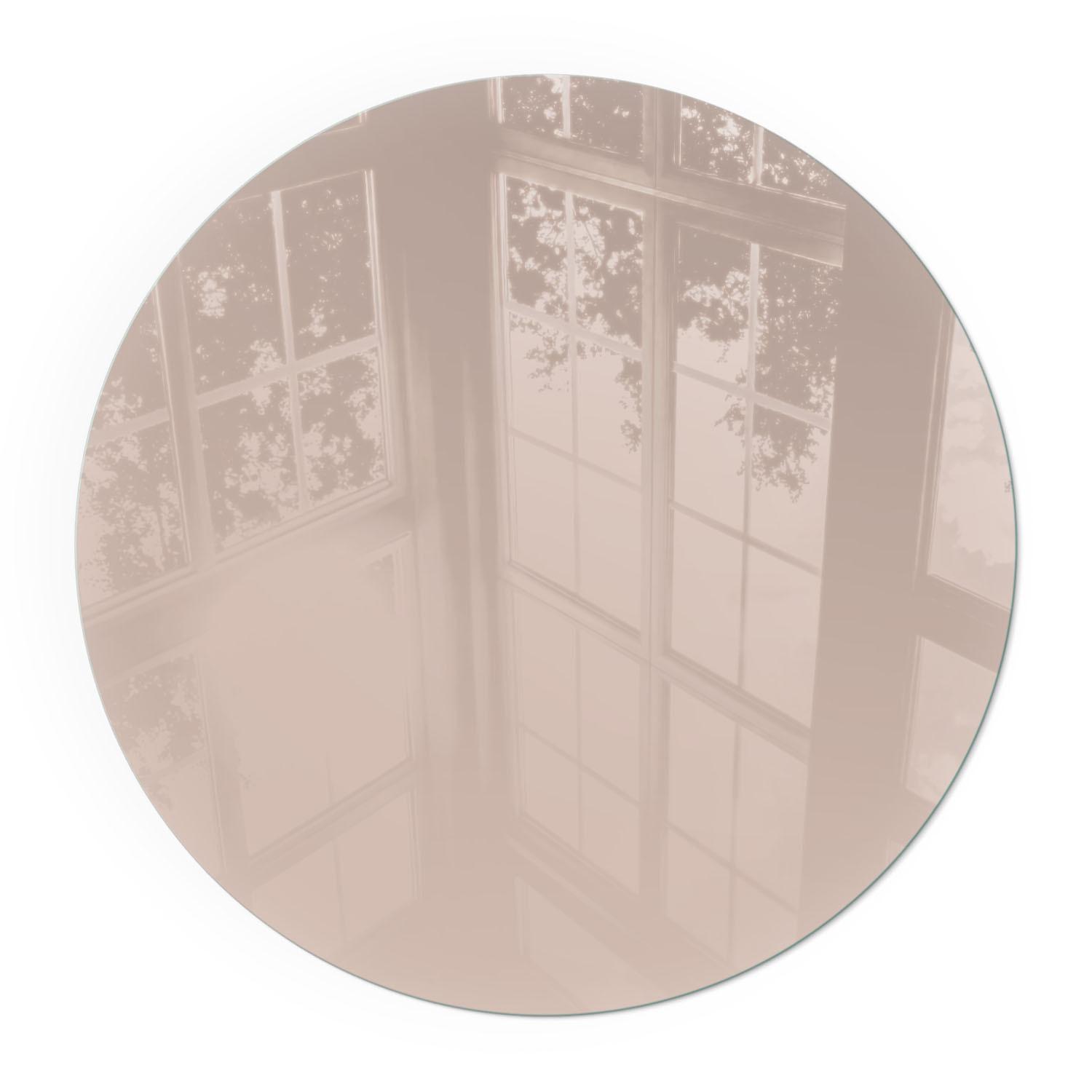GLASPLATTE für Kamin Ø 90 cm - Orange, Glas (90/90/0.4cm) - TULUP