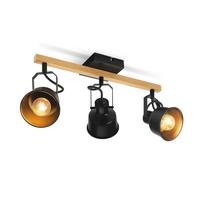 DECKENSTRAHLER Strahlwin 42.5/10/2.5 cm - Schwarz, Metall (42.5/10/2.5cm) - ZMH
