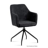 ARMLEHNSTUHL drehbar (8er-Set) Donnie 57x87x60 Schwarz/Anthrazit - Anthrazit/Schwarz, Kunststoff (60/87/57cm) - 58aufmkessel