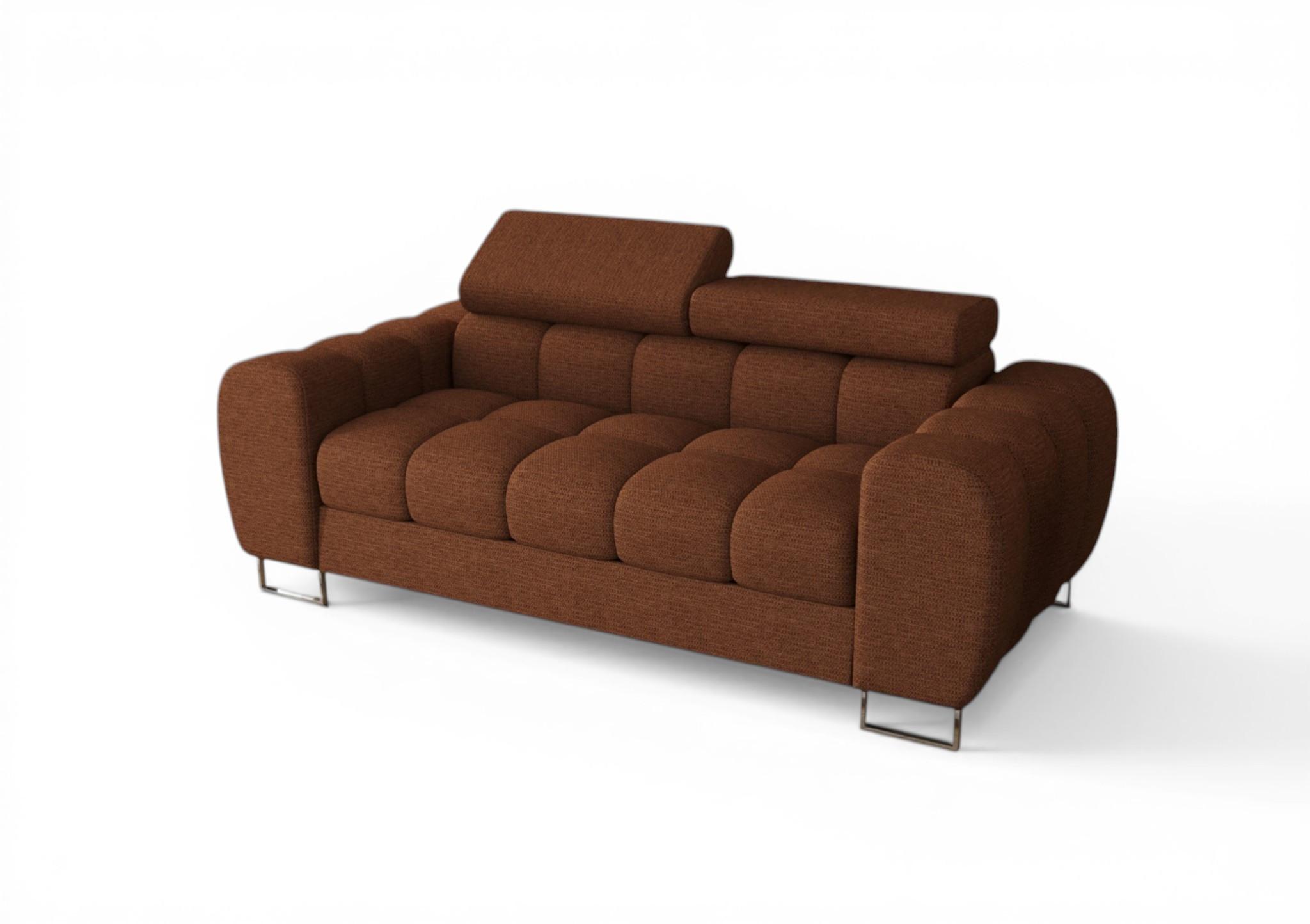 SOFA 2-sitzer Bastien In Stoff Aragon - Orange, Holzwerkstoff/Textil (195/95/97cm) - Fun Möbel