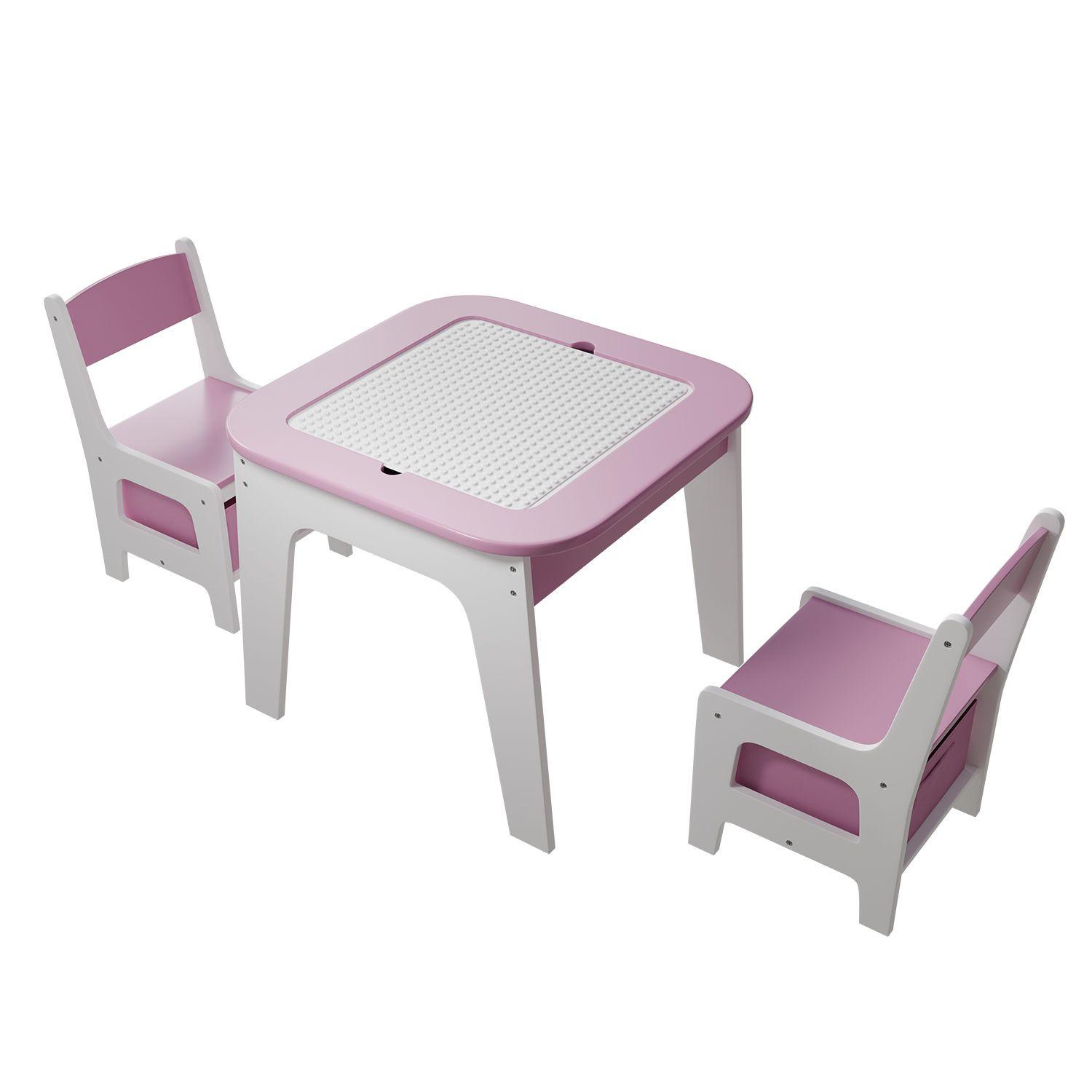 KINDERSITZGRUPPE Milou rosa - Rosa, Holz (60/50/60cm) - Juskys