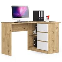 SCHREIBTISCH Eiche Artisan, Weiß 77/124/85 - Eiche Artisan/Weiß, Holzwerkstoff (135/50/77cm) - RAUMHIRSCH FURNITURE