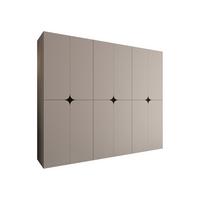 DREHTÜRENSCHRANK Espresso 240 cm - Kaschmir/Schwarz, Holzwerkstoff/Kunststoff (240/203/50cm) - MIRJAN24