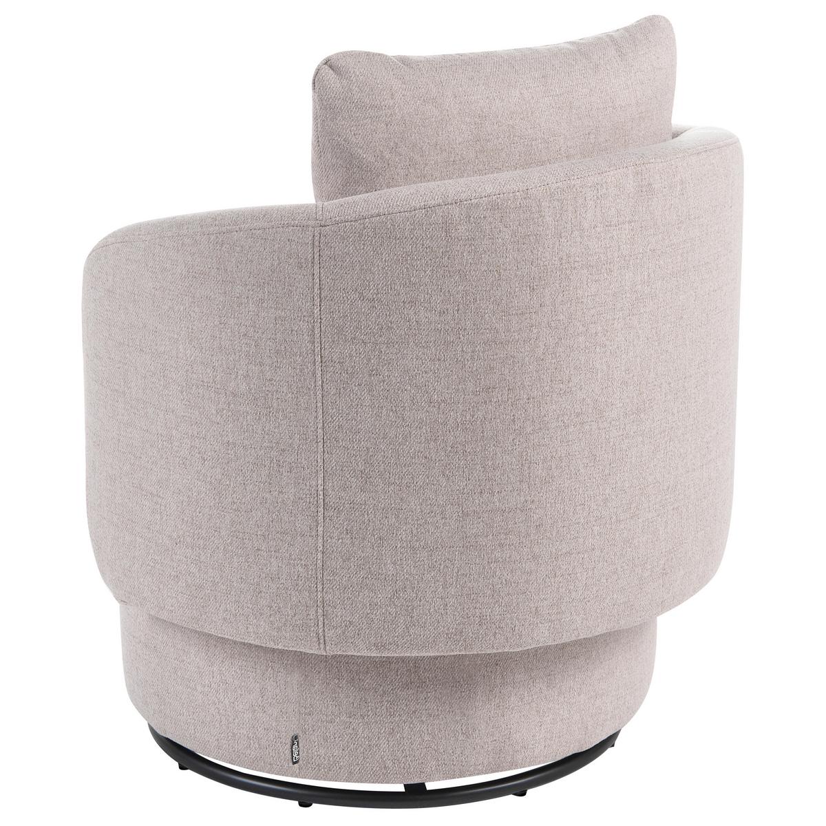 DREHSESSEL mit Stauraum Stoff Beige Horsens - Beige, Textil (72/70/68cm) - Beliani